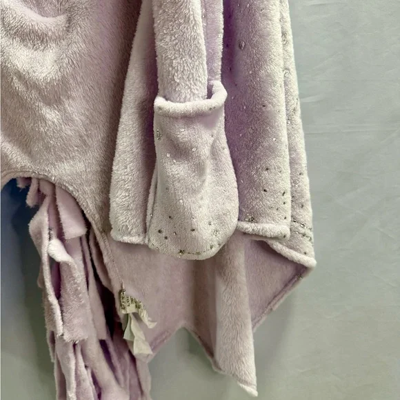 Nicole Miller Kids Wearable Unicorn Blanket Wrap Hooded Pockets Tail Lavender - Picture 5 of 8